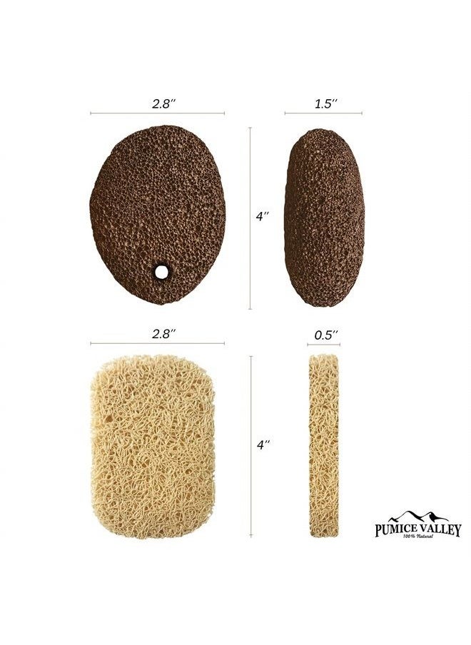 PUMICE VALLEY - Pumice Stone for Feet Callus Remover - Earth Lava Foot Pumice Stone for Callous Warts Dead Skin Removal - Natural Exfoliating Stone Foot Scrubber for Dry Cracked Heels & Hands for Use in Shower - Image 1