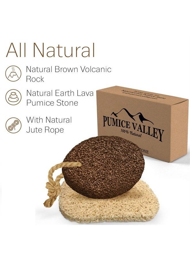 PUMICE VALLEY - Pumice Stone for Feet Callus Remover - Earth Lava Foot Pumice Stone for Callous Warts Dead Skin Removal - Natural Exfoliating Stone Foot Scrubber for Dry Cracked Heels & Hands for Use in Shower - Image 1