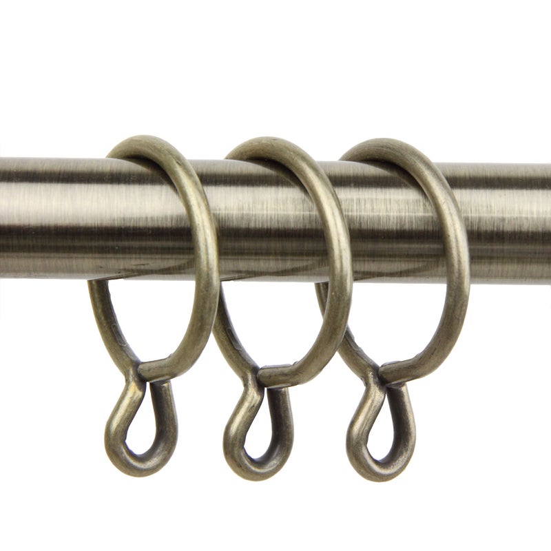 Rod Desyne 10 Count Eyelet Curtain Rings, 1-3/8-Inch, Antique Brass - Image 4