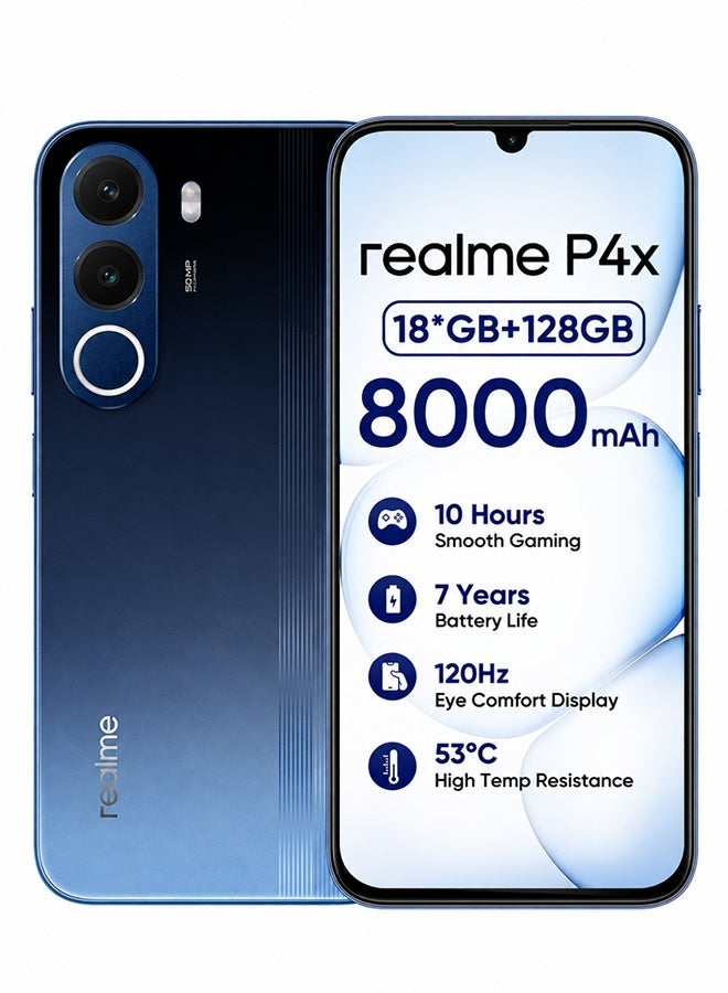 realme P4x Dual SIM 4G Phantom Navy 6GB RAM 128GB - International Version - Image 1