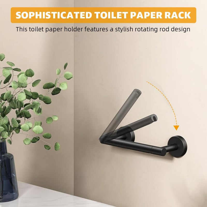 HASTHIP® Toilet Paper Roll Holder 7.68 INCH Toilet Tissue Rolls Holder Wall Mount Kitchen Roll Holder 304 Stainless Steel Tissue Towel Rolls Holder for Kitchen Bathroom - Image 5