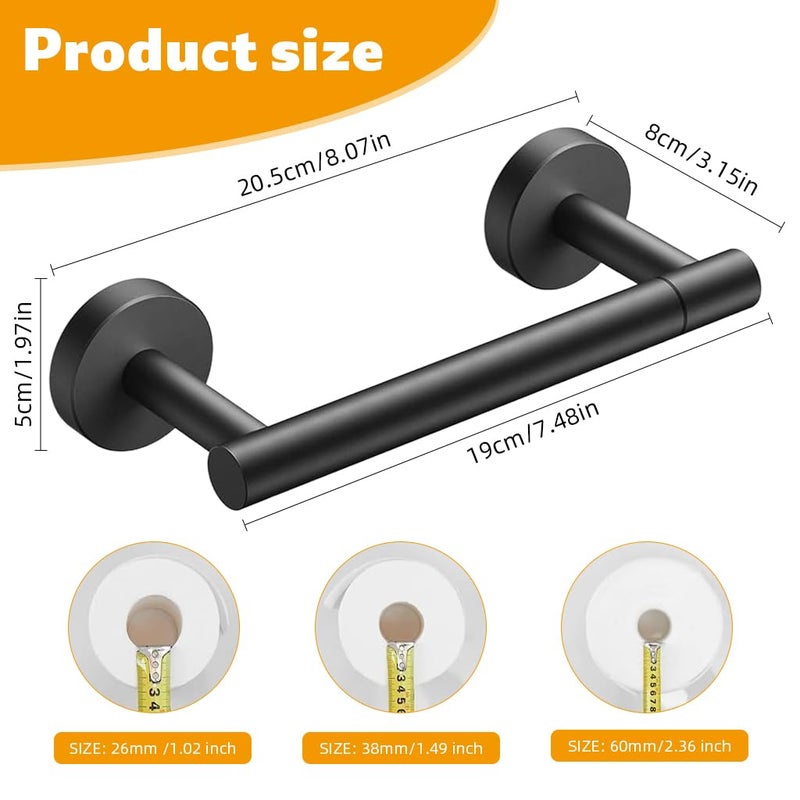 HASTHIP® Toilet Paper Roll Holder 7.68 INCH Toilet Tissue Rolls Holder Wall Mount Kitchen Roll Holder 304 Stainless Steel Tissue Towel Rolls Holder for Kitchen Bathroom - Image 2