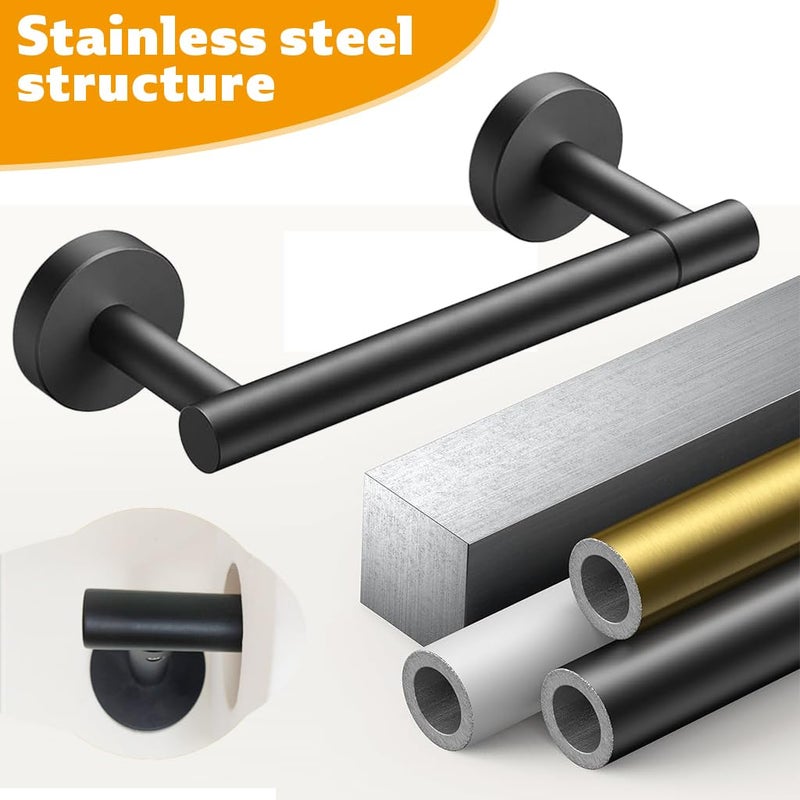 HASTHIP® Toilet Paper Roll Holder 7.68 INCH Toilet Tissue Rolls Holder Wall Mount Kitchen Roll Holder 304 Stainless Steel Tissue Towel Rolls Holder for Kitchen Bathroom - Image 4