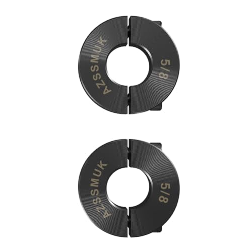 AZSSMUK Double Split Clamp-On Shaft Collars of Metal 5/8" Bore w/Set Screw,2-piece - Image 1