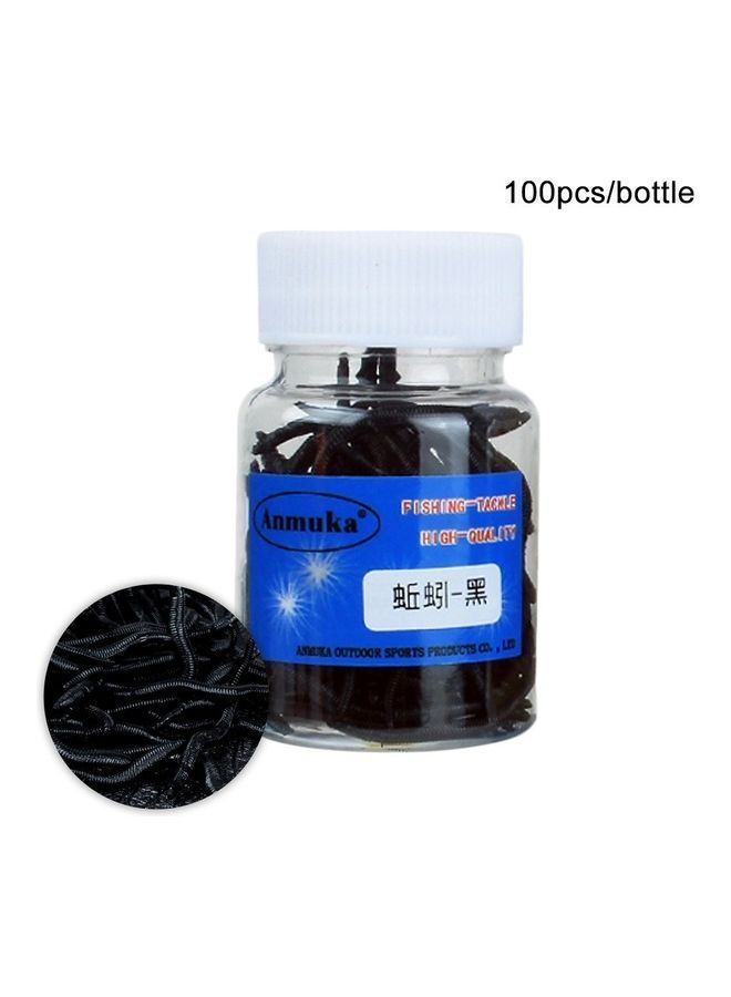 NIBEMINENT 100-Piece Fishing Artificial Earthworms With Bottle - Image 1