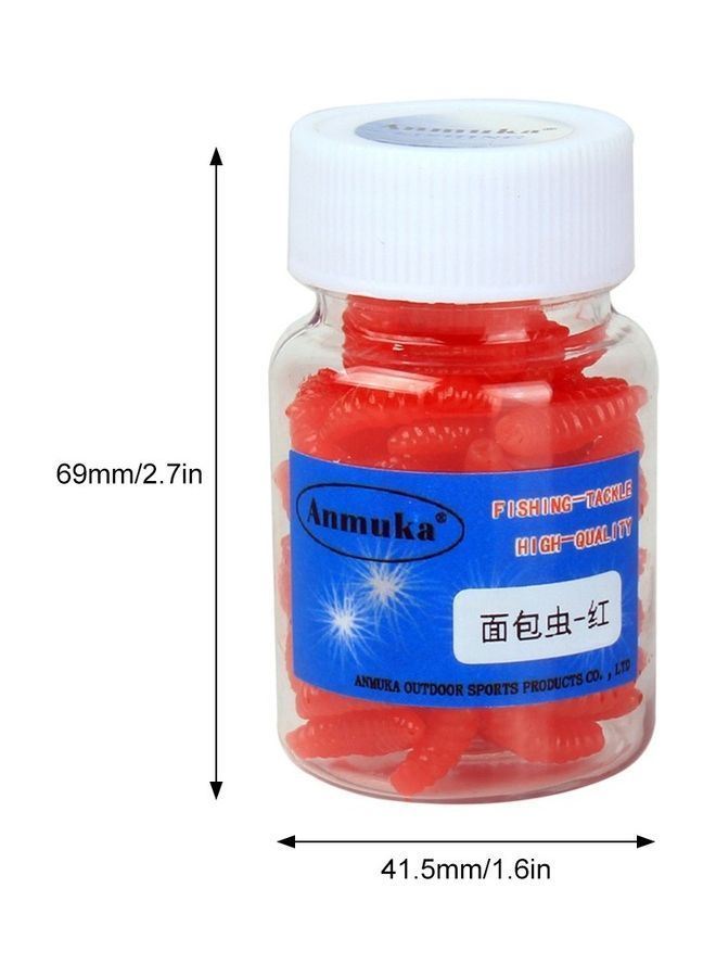 NIBEMINENT 100-Piece Fishing Artificial Earthworms With Bottle - Image 3