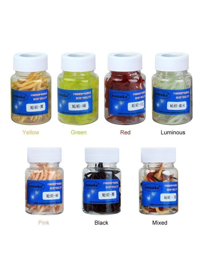NIBEMINENT 100-Piece Fishing Artificial Earthworms With Bottle - Image 5