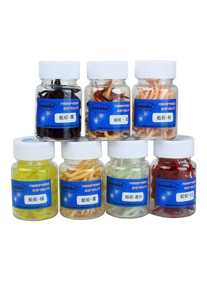 NIBEMINENT 100-Piece Fishing Artificial Earthworms With Bottle - Image 2