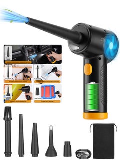 Xoopla Compressed Air Duster, 3-Gear to 51000 RPM Electric Air Duster with Led Light, Rechargeable Cordless Air Blower Portable Wireless Blower for Computer Laptop Keyboard Camera Electronics Cleaning Kit  - Image 1
