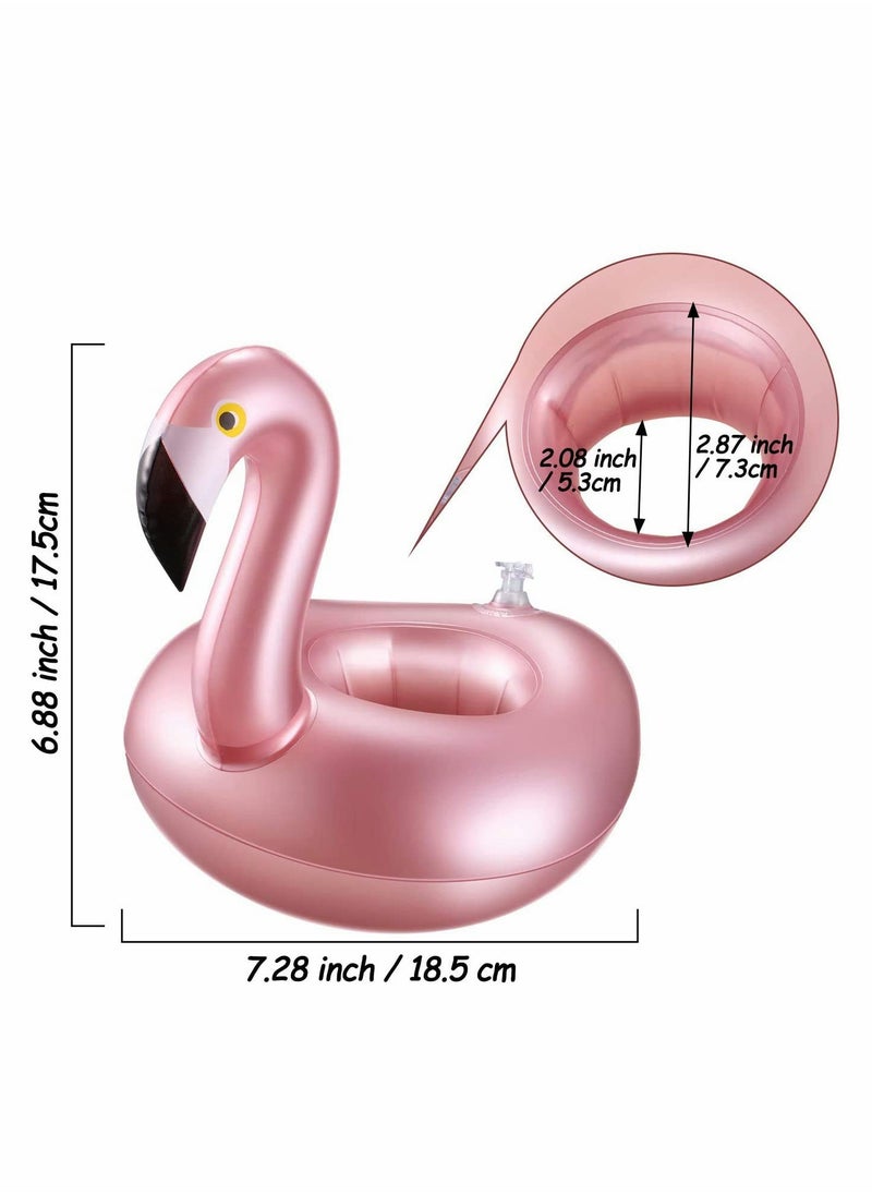KASTWAVE - 12PCS Hawaiian Party Decorations, Giant Inflatable Flamingo Pool Float Rose Gold Swim Ring Flamingo Float Water Toy For Fun，12 Pack Inflatable Flamingos Pink Pool Toys - Image 1