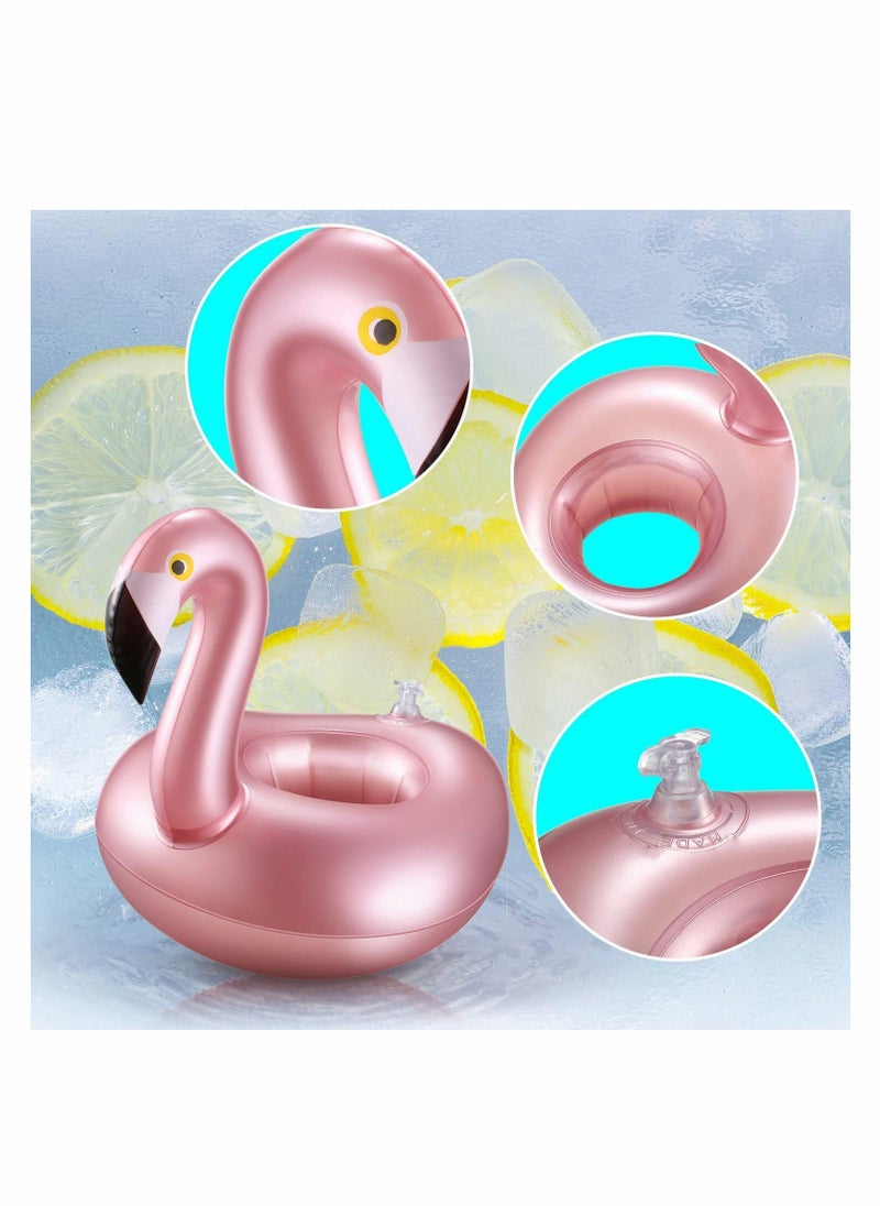 KASTWAVE - 12PCS Hawaiian Party Decorations, Giant Inflatable Flamingo Pool Float Rose Gold Swim Ring Flamingo Float Water Toy For Fun，12 Pack Inflatable Flamingos Pink Pool Toys - Image 1