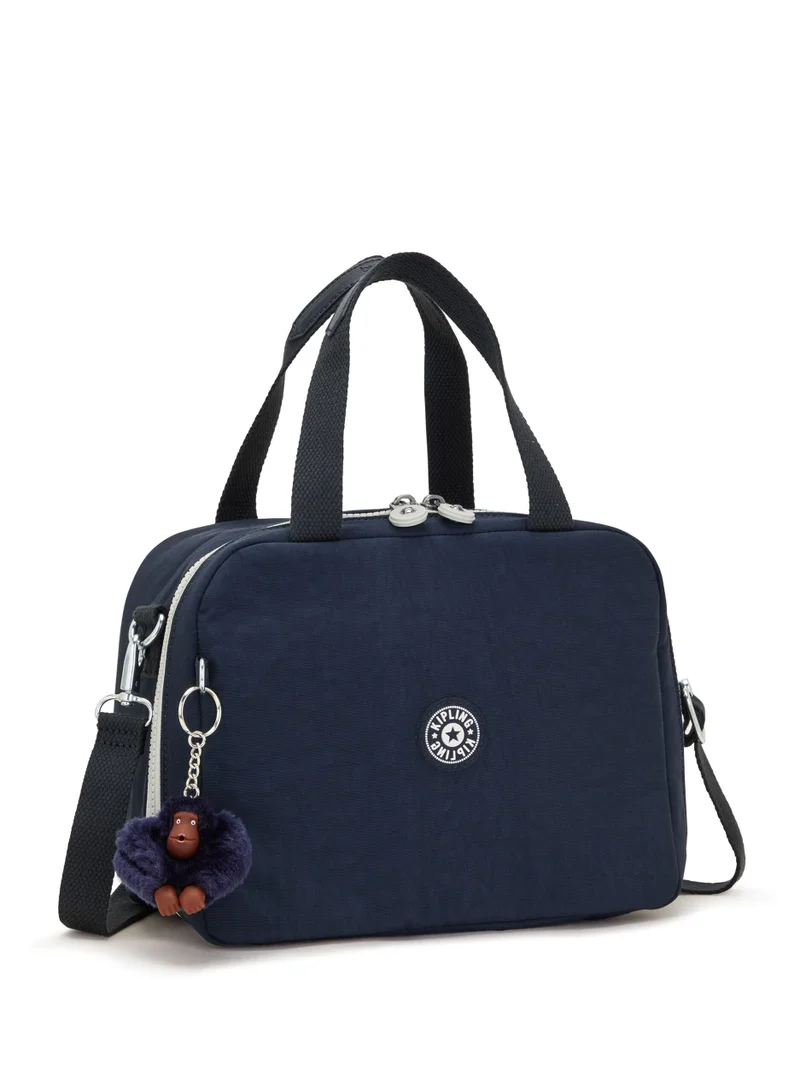 Kipling True Blue Grey Miyo-Insulated medium lunch bag with trolley sleeve-True Blue Grey-15381-U84 for Women | Best Price UAE