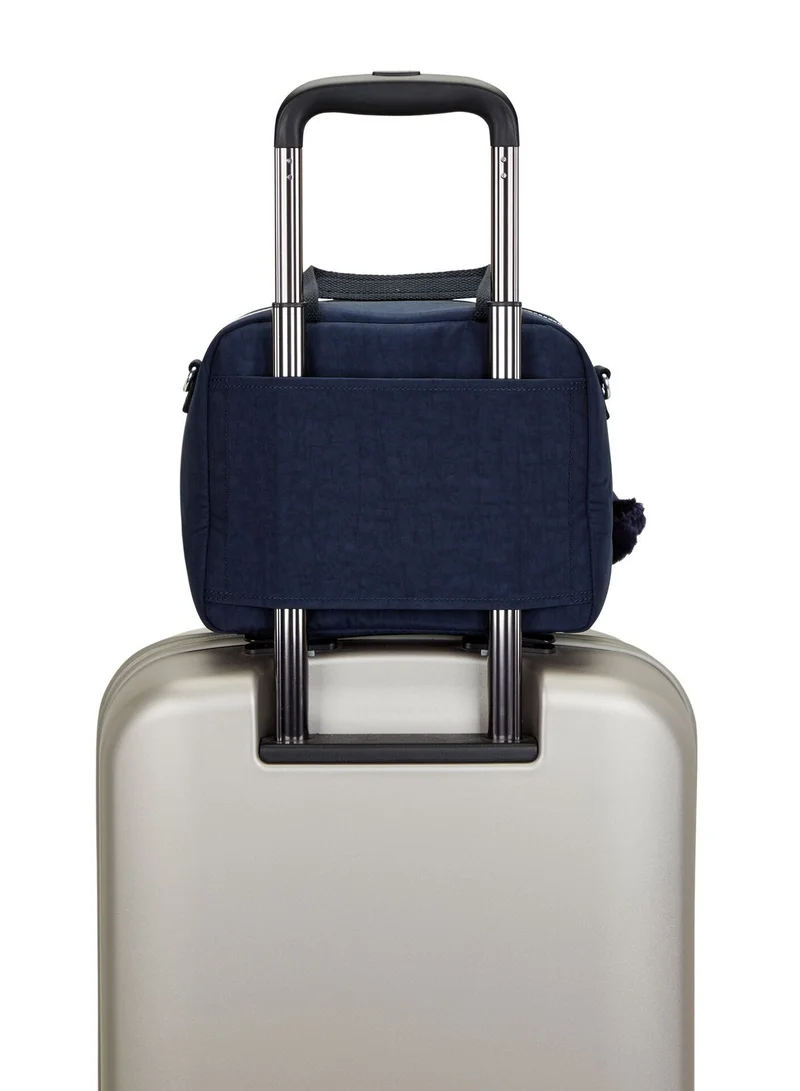 Kipling True Blue Grey Miyo-Insulated medium lunch bag with trolley sleeve-True Blue Grey-15381-U84 for Women | Best Price UAE