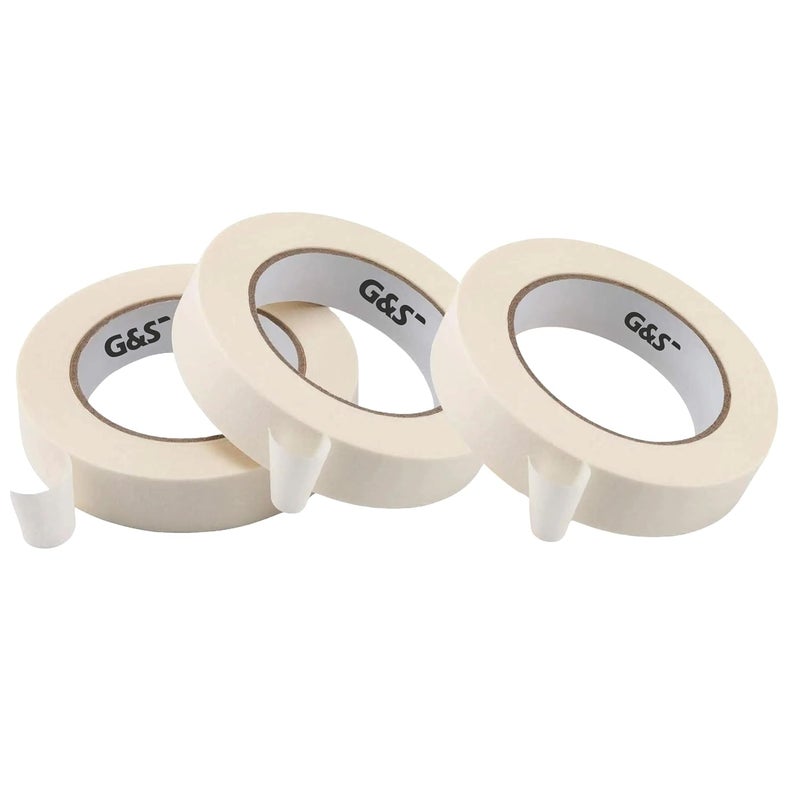 Masking Tape for Carpenters & Painters rolls of (Width- 25mm x 20 meter in length), Easy to Tear, 1st choice for Carpenter, Labelling and Painting. Leaves no residue (3)