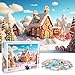 DERAYEE Christmas Jigsaw Puzzles for Adults 1000 Pieces Christmas Gingerbread House Puzzle Sweet Candy House Puzzles Gifts for Xmas Winter Holiday Decorations Fun Family Activity 295 x 197 inch - Image 2
