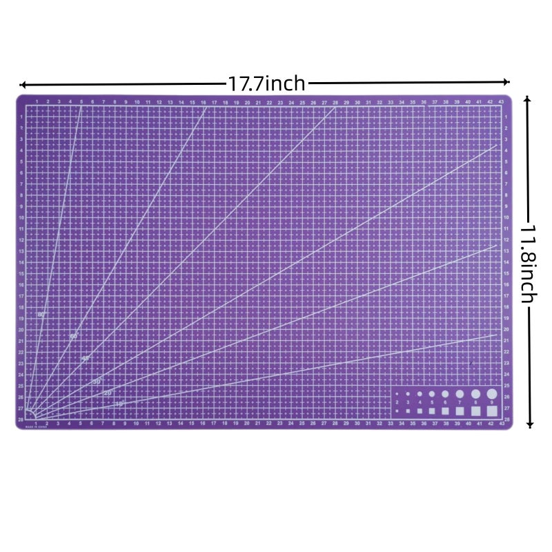 SCIKHEFT New A3 Double Side Craft Cutting Mat Cutting Board Sewing Pad Artist Carving Tools Handmade Crafts DIY Props (Purple) - Image 4