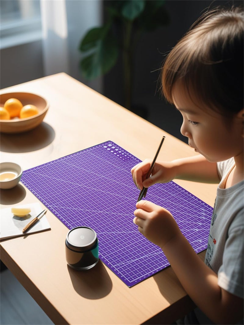 SCIKHEFT New A3 Double Side Craft Cutting Mat Cutting Board Sewing Pad Artist Carving Tools Handmade Crafts DIY Props (Purple) - Image 3