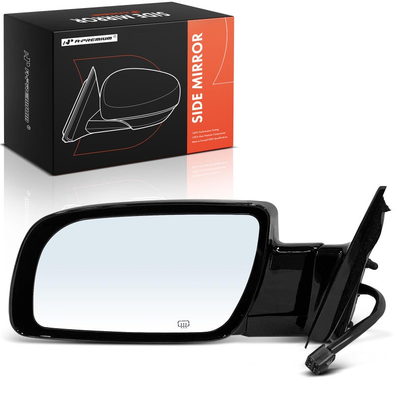 APremium Passenger Side Power Door Mirror Compatible with Chevrolet Tahoe Blazer C1500 C2500 C3500 K1500 GMC Yukon Jimmy R2500 Heated Manual Folding Black Outside Rear View Mirror