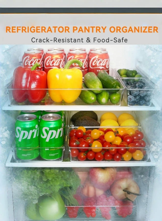 nihao 25 PCS Drawer Organizer Set,Storage Sets,Refrigerator Organizers，Utensil Tray for Kitchen, BPA Free Flatware and Cutlery Holder, Adjustable Plastic Storage , Large, Clear - Image 4