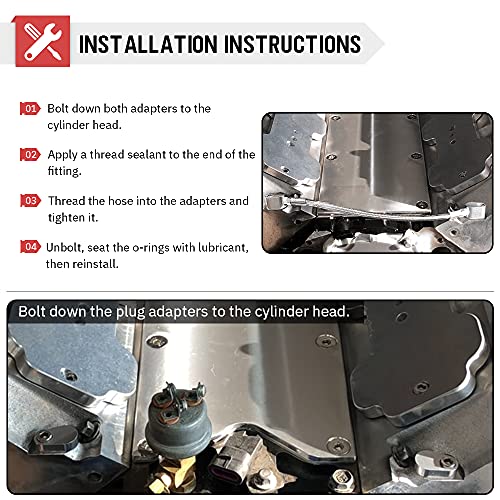 PQY LS Throttle Body Bypass Hose kit LS Coolant Steam Port Crossover Hose Kits with Tape - Image 5