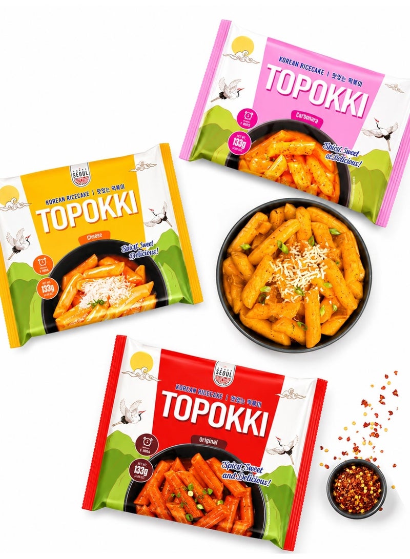 Good Seoul Topokki Korean Original Rice Cakes – Instant Korean Tteokbokki with Authentic Traditional Flavor, Soft & Chewy Rice Cakes, Ready to Eat Meal, 133g, Pack of 1 - Image 4