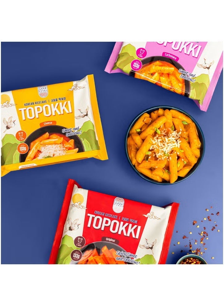 Good Seoul Topokki Korean Original Rice Cakes – Instant Korean Tteokbokki with Authentic Traditional Flavor, Soft & Chewy Rice Cakes, Ready to Eat Meal, 133g, Pack of 1 - Image 2