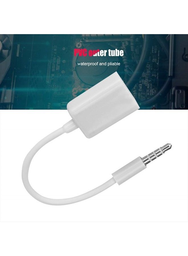 Ashata كابل صوت 3.5 ملم ذكر إلى USB أنثى، USB أنثى إلى مقبس Aux كابل صوت ذكر 3.5 ملم كابل محول مساعد للأجهزة المزودة بمقبس صوت AUX - Image 4