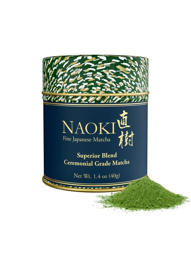 Naoki Matcha Superior Ceremonial Blend – Authentic Japanese First Harvest Ceremonial Grade Matcha Green Tea Powder from Uji, Kyoto (40g / 1.4oz) - Image 1