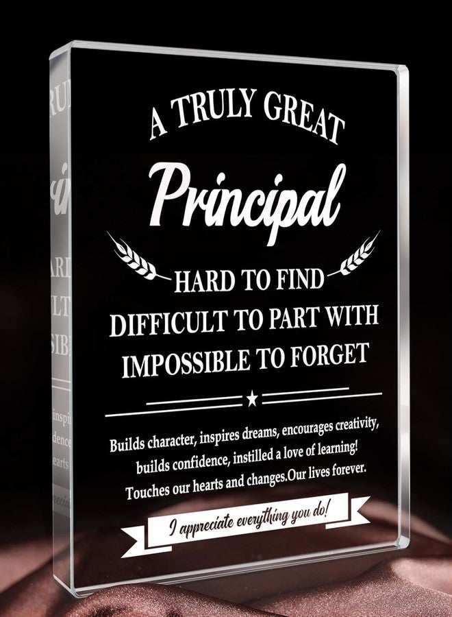 Gifzy Principal Appreciation Gifts for Women, Men - Retirement Gifts, Thank You Gifts for Principal Day, Birthday, Christmas, Decoration Square Acrylic Sign Plaque Gift - Image 1