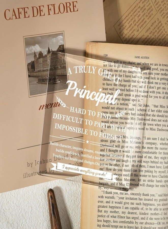 Gifzy Principal Appreciation Gifts for Women, Men - Retirement Gifts, Thank You Gifts for Principal Day, Birthday, Christmas, Decoration Square Acrylic Sign Plaque Gift - Image 5