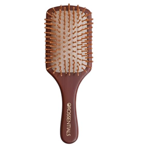 OROSSENTIALS Premium Wooden Hair Brush for Women & Men - Boar Bristle Paddle Brush for Curly Hair, Hair Growth With Flat Paddle Design - Image 1