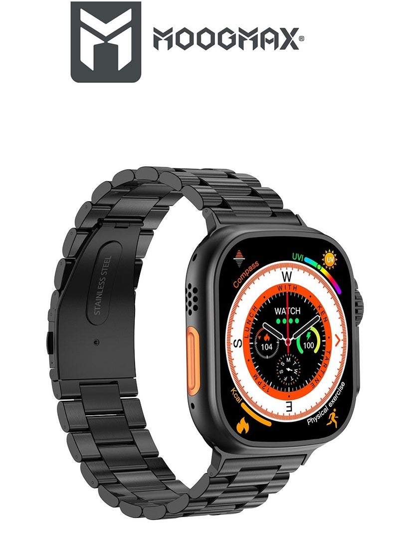 MOOGMAX - Moogmax Smart Watch Ultra (Gen 2) features water Resistant, Answer calls using gestures, answer from the watch using the built-in mic, Displaying photos from the gallery and all sport modes. - Image 1