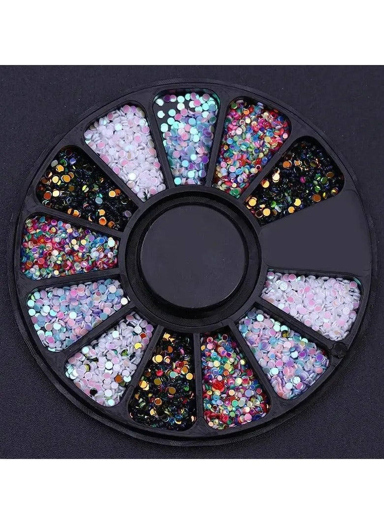 LANGMANNI Nail Art Decorations Kit, Star & Moon Hollow Alloy Studs, Rhinestones & Pearls Rivets, Assorted 3D Nail Charms For Manicure, DIY Craft Jewelry Accessories Set  - Image 1