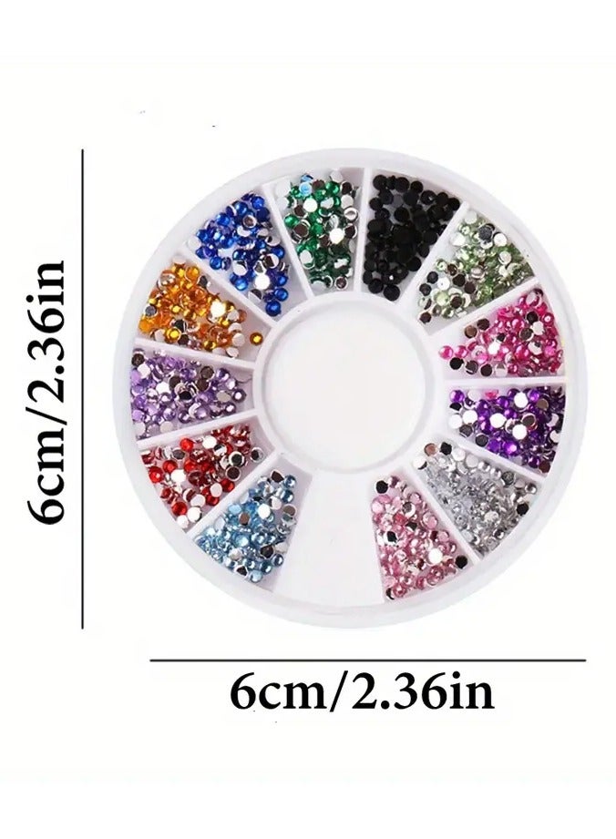 LANGMANNI Nail Art Decorations Kit, Star & Moon Hollow Alloy Studs, Rhinestones & Pearls Rivets, Assorted 3D Nail Charms For Manicure, DIY Craft Jewelry Accessories Set  - Image 3