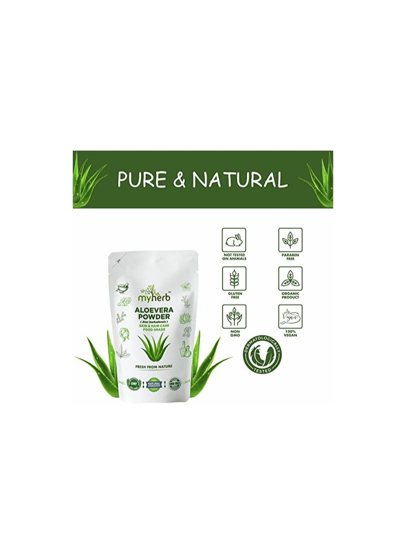 myherb My herb 100% Pure Natural Organic Aloe Vera Powder   227 Gm - Image 3