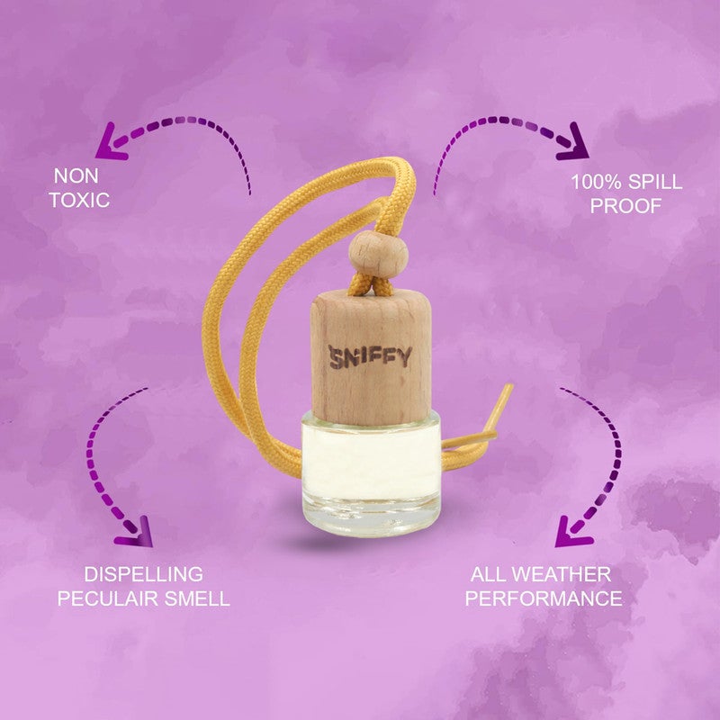 Sniffy Red Berry Car Hanging Air Freshener Perfume Diffuser Bottle, Long Lasting Red Berry Fragrance Oil, Wooden Cap Glass Car Deodorizer, Non Toxic Alcohol Free, Spill Proof Rear View Mirror Hanging, Car Interior Odor Eliminator - Image 5