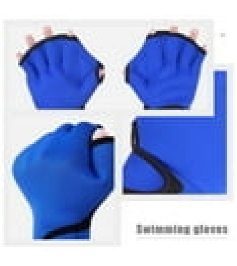 Webbed Swimming Gloves Blue Large For Water Aerobics Enhanced Paddling - Image 5