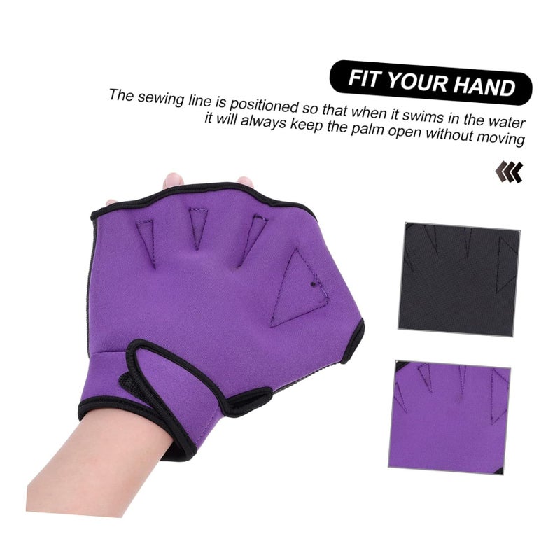 Webbed Swimming Gloves Blue Large For Water Aerobics Enhanced Paddling - Image 3