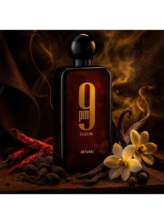 Afnan 9 PM Elixir Eau de Parfum100ml - Image 5