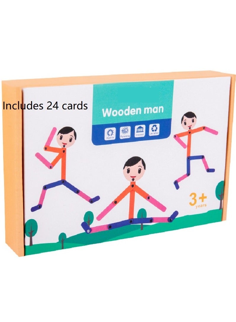 Y&D Sports wooden figurines for children aged 2-3 to 6 years old, intellectual enlightenment wooden toys  - Image 2