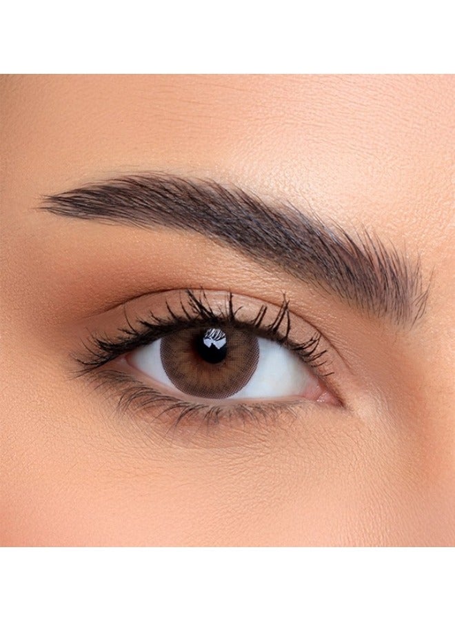 لينس مي دول عدسات لاصقة للاستخدام لمدة 6 اشهر، عدسات لاصقة ملونة، عدسات لاصقة تجميلية، عدسات لاصقة بنية، عبوة من عدستين - Image 1