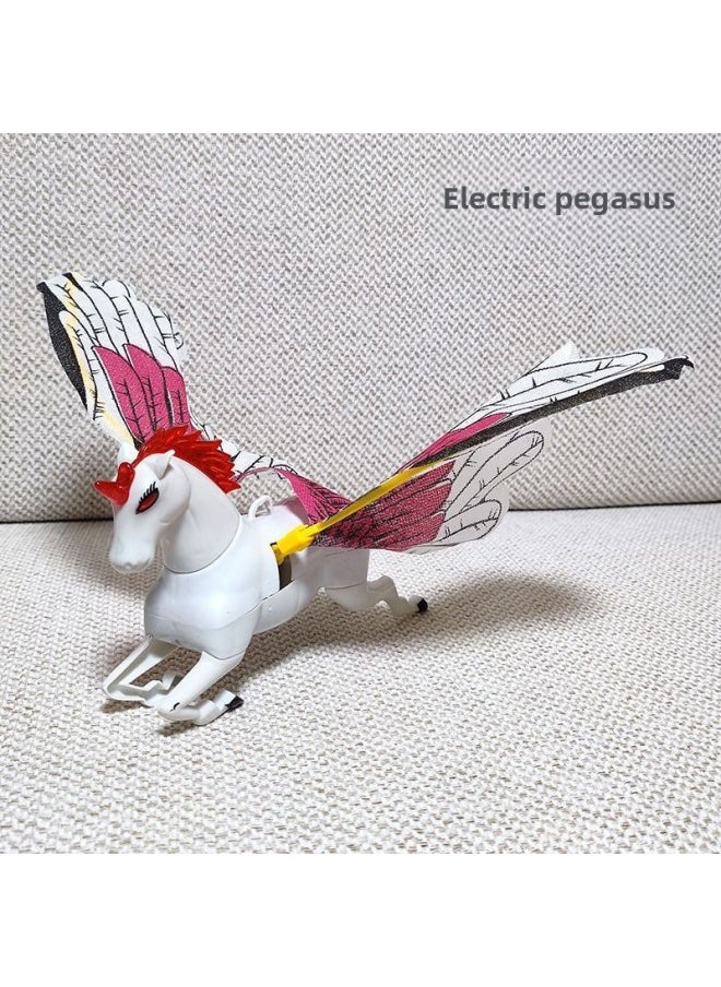 Hanging Wire Electric Eagle Artificial Wire Flying Eagle With Sound Luminous Music Pegasus Flying Parrot Stall Kidsren's Toy-Color:Silent Lightless Flying Horse-Specifications:With Charging Set And Portable Pole  - Image 3