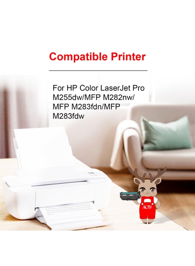 ACO M283fdw Toner Cartridge 207A W2210A W2211A W2212A W2213A With Chip Compatible For HP Color LaserJet Pro M255dw MFP M282nw M283fdn Printer - Image 3