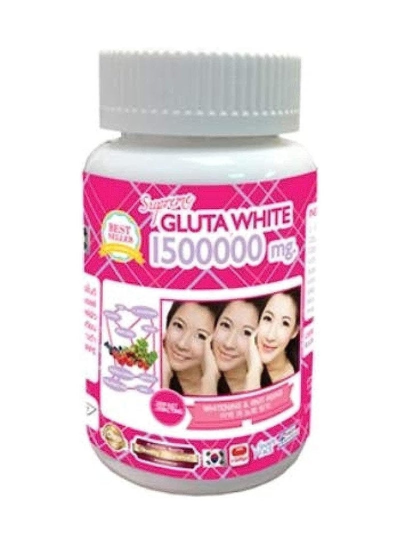 Gluta White Supreme Gluta White 150,000 mg Skin Whitening Anti-Wrinkle Freckle Reducing Whitening 30 Tablets - Image 1