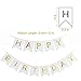 Tellpet White HAPPY BIRTHDAY Banner with 5 pcs Gold Confetti Balloons - Image 4