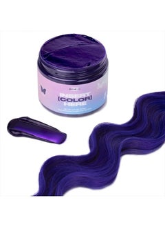 INH Semi Permanent Hair Color Amethyst, Color Depositing Conditioner, Temporary Hair Dye, Tint Conditioning Hair Mask, Safe, Purple Hair Dye - 6oz  - Image 1