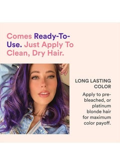 INH Semi Permanent Hair Color Amethyst, Color Depositing Conditioner, Temporary Hair Dye, Tint Conditioning Hair Mask, Safe, Purple Hair Dye - 6oz  - Image 4