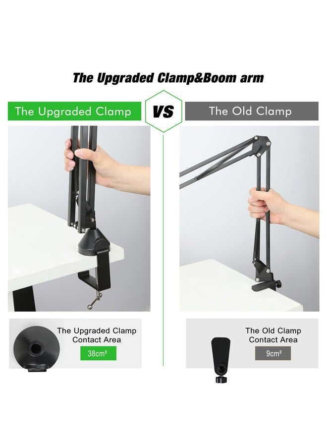 WIBOND Razer Seiren X Boom Arm with Pop Filter - Professional Adjustable Razer Seiren X Microphone and Pop Filter with Foam Windscreen Compatible with Razer Seiren X Mircophone - Image 3