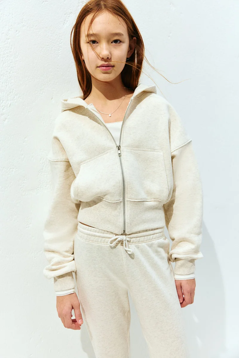 H&M Cropped zip-through hoodie