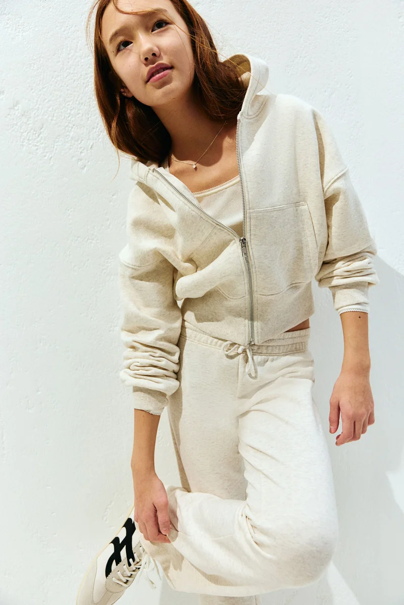 H&M Cropped zip-through hoodie